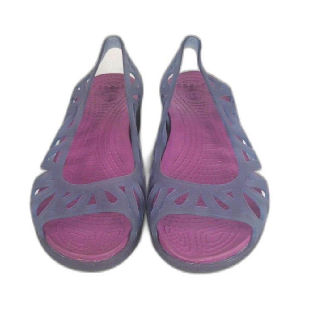 Crocs Adrina Purple Pink Wedge Sandal Waterproof 7 M Spring Summer Shoes